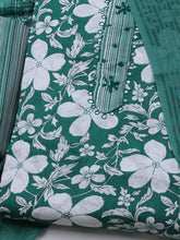 Floral Printed Cotton Blend Unstitched Suit With Dupatta